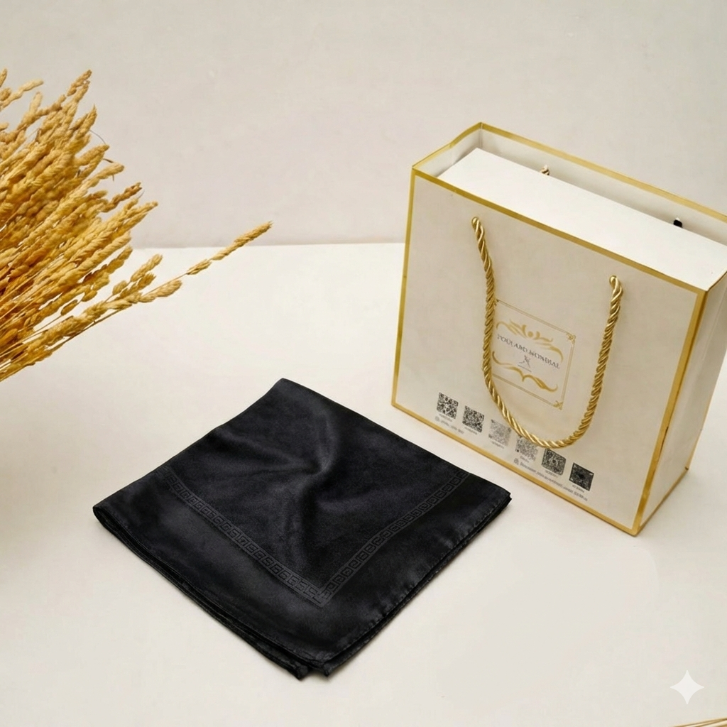 Foulard Kamkha Carré Noir CK-001