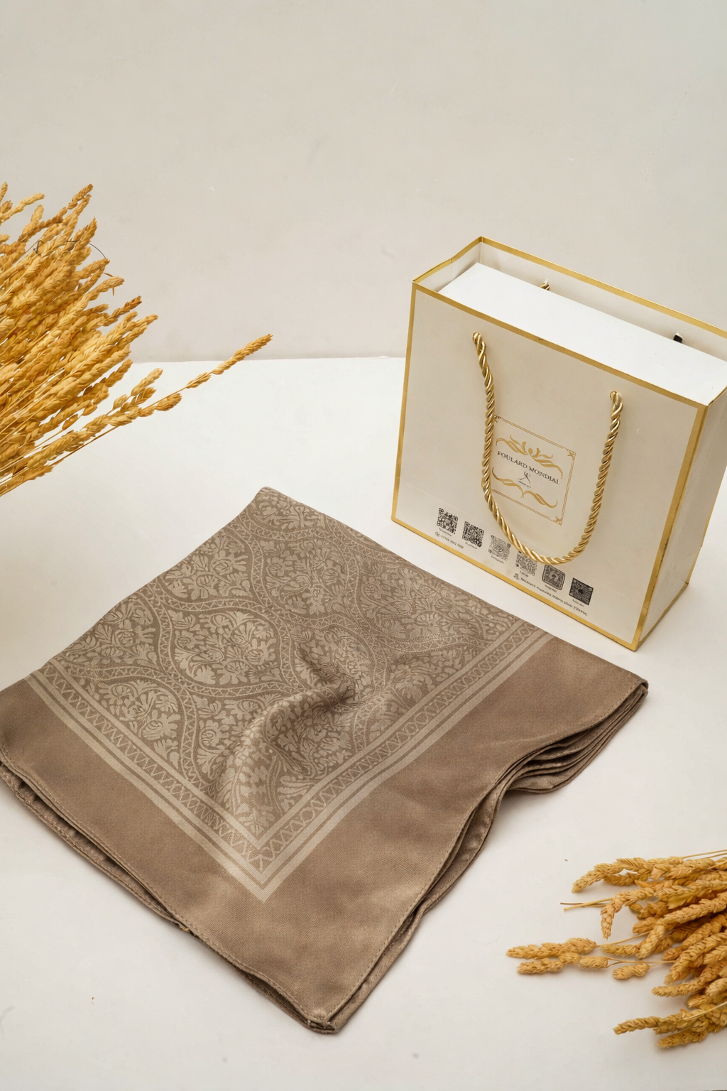 Foulard Kemkha Carre Beige Chouco CG-006