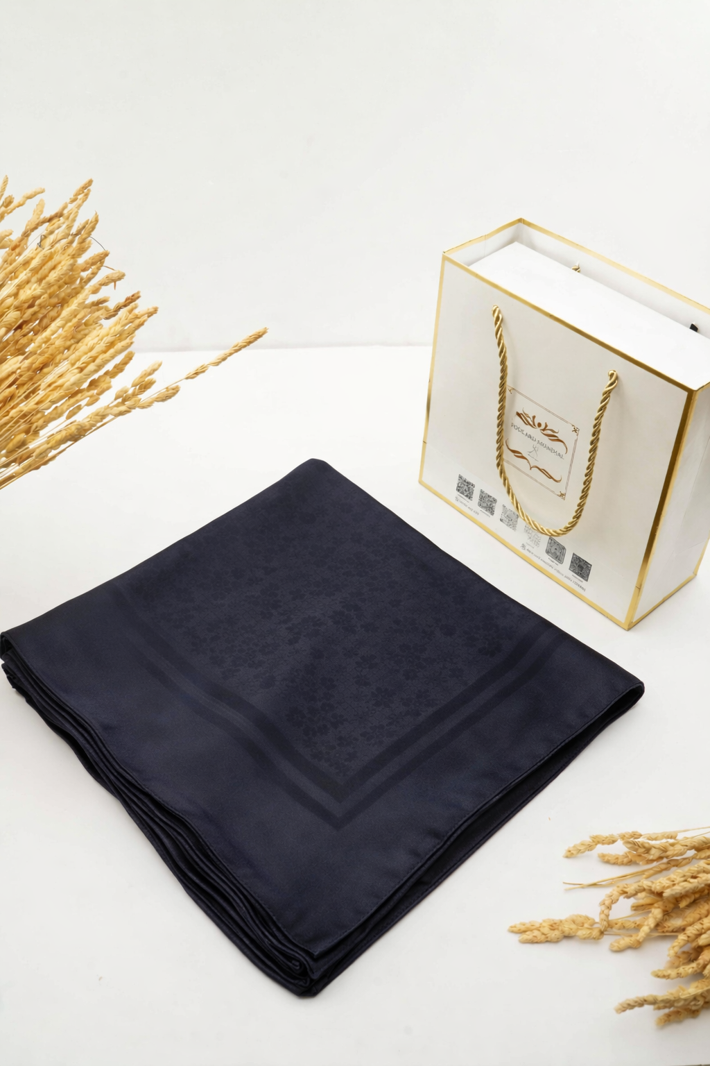 Foulard Kemkha Carre Noir CG-005