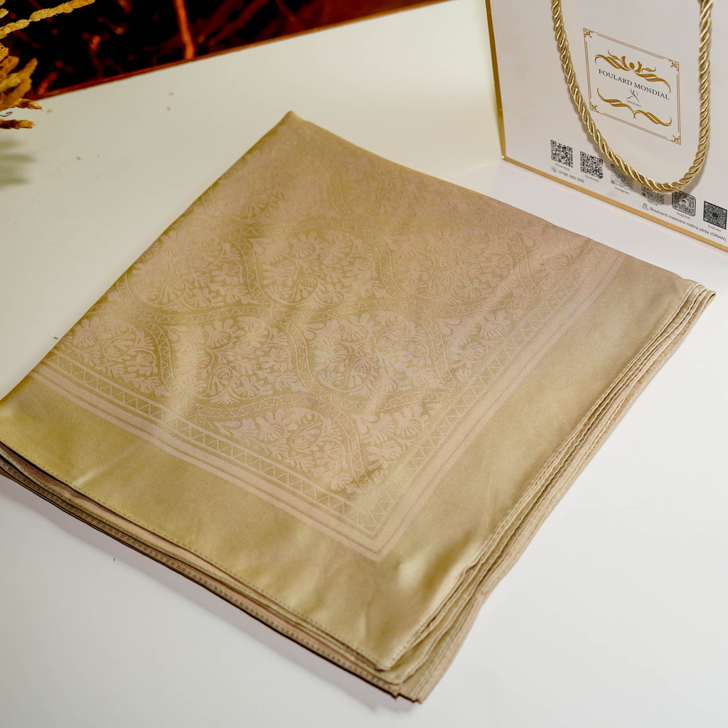 KHIMAR KAMKHA CARRÉ BEIGE CK-003