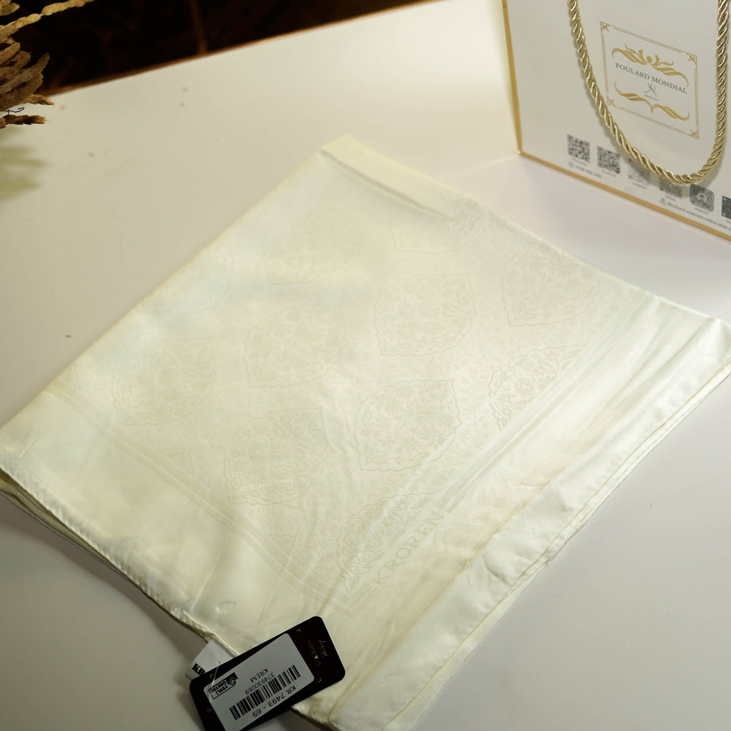 KHIMAR KAMKHA CARRÉ BLANC CASSIE  CK-002