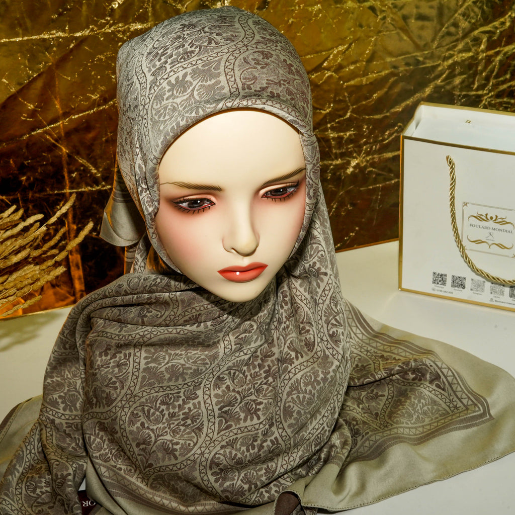 KHIMAR KAMKHA CARRÉ BEIGE FANCI CK-001