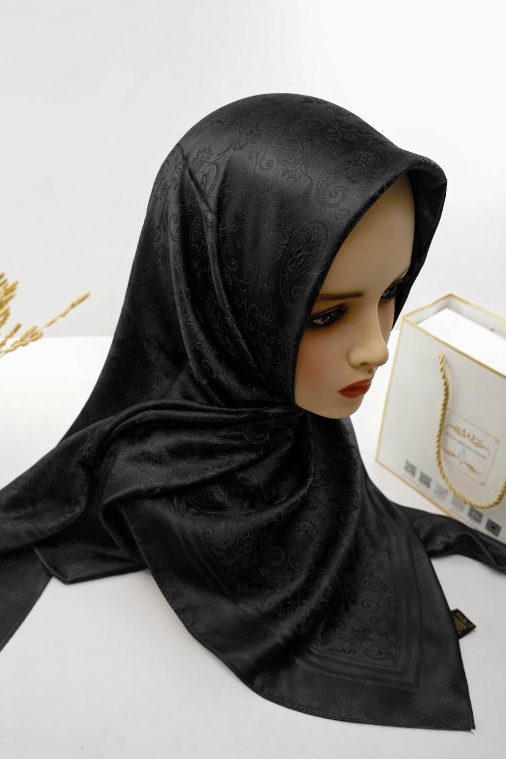 Foulard Kamkha Carré Noir CP-001