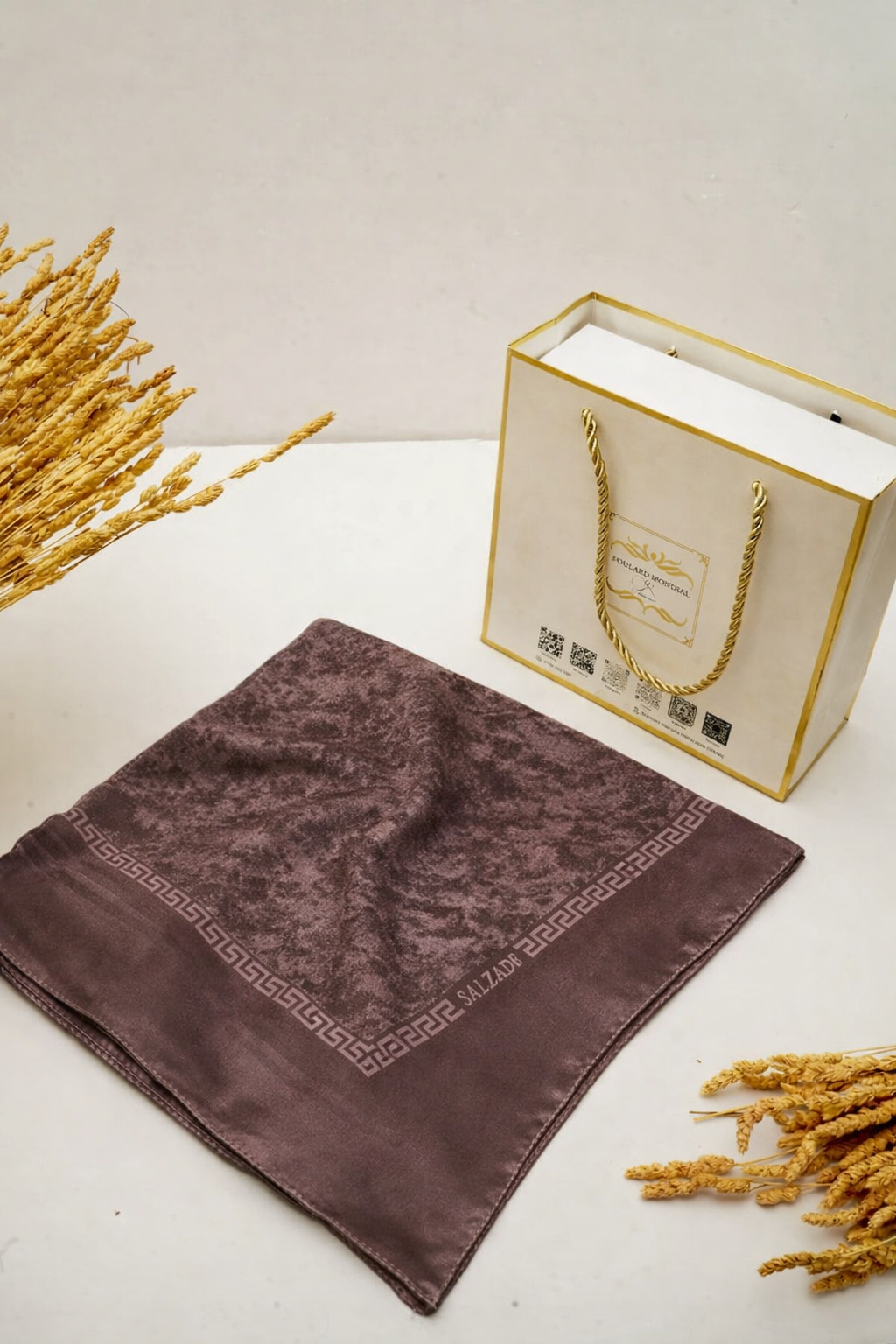 Foulard Kamkha Carré Mauve CP-008