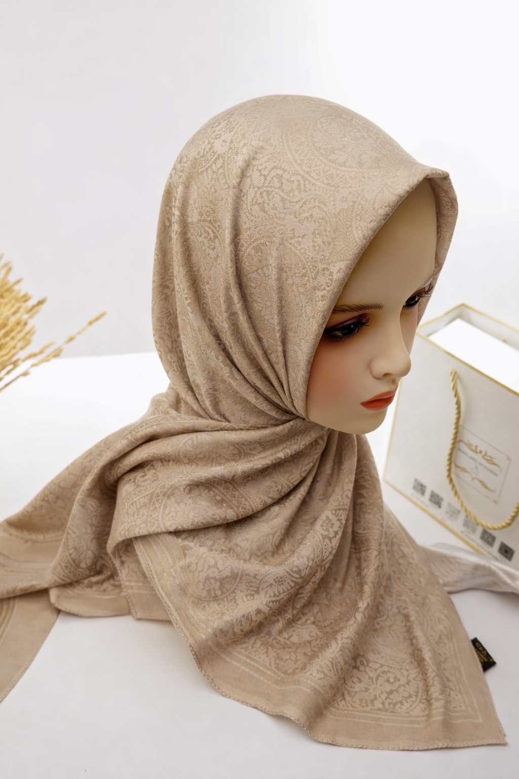 Foulard Kemkha Carre Beige Chouco CG-006