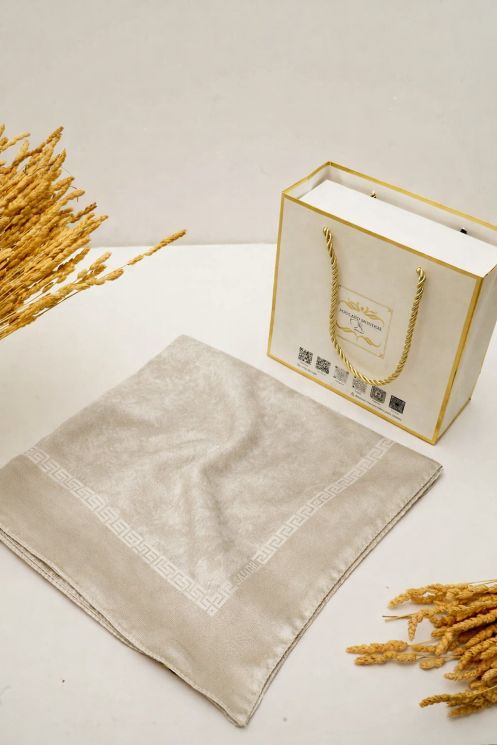 Foulard Kamkha Carré Biege CP-009