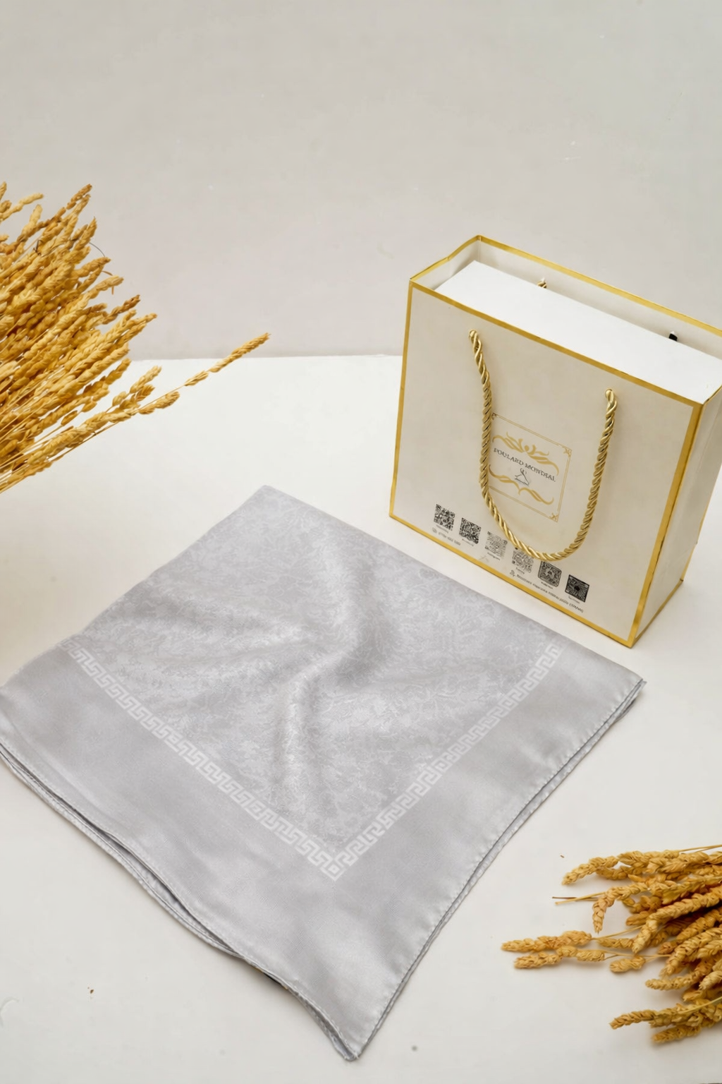 Foulard Kamkha Carré Argent CK-004