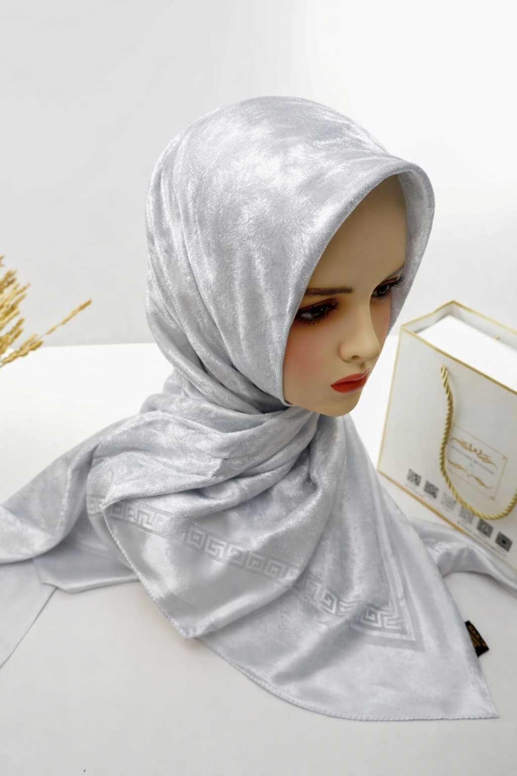 Foulard Kamkha Carré Argent CK-004