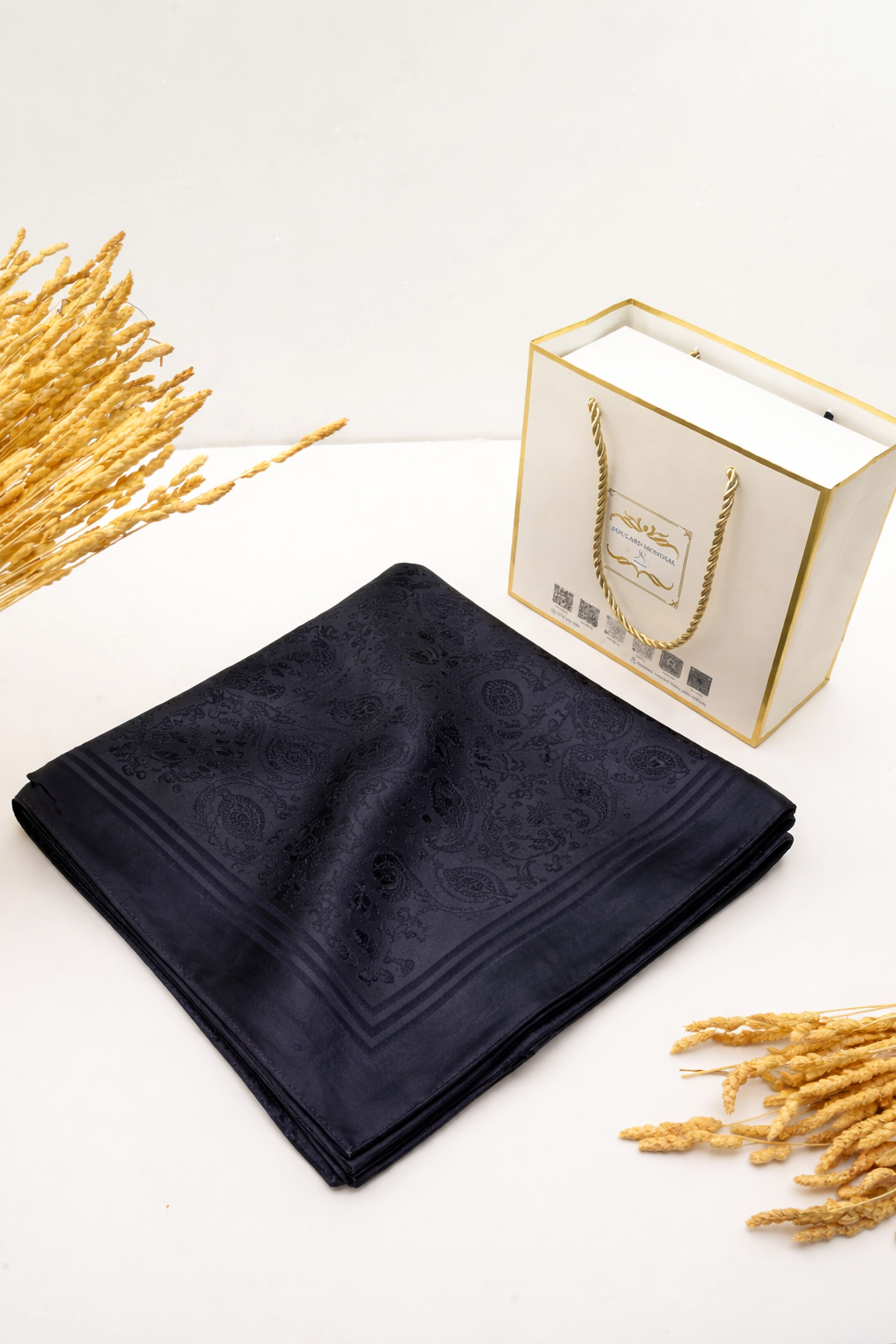 Foulard Kamkha Carré Noir CP-001