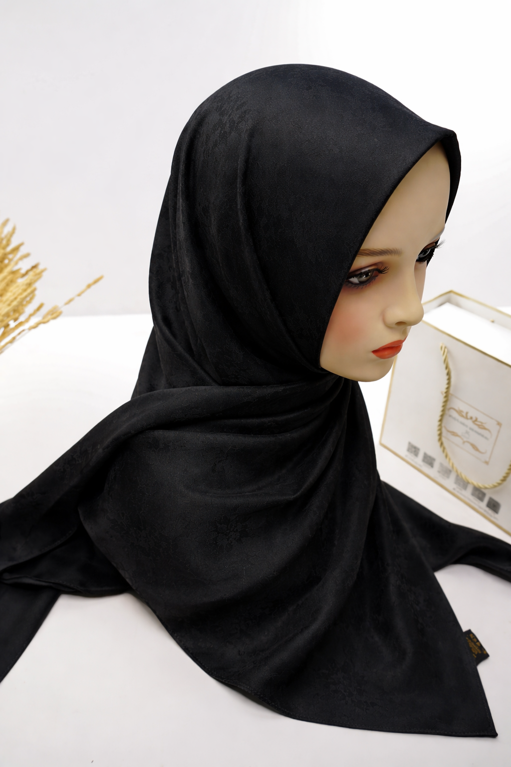 Foulard Kemkha Carre Noir CG-005